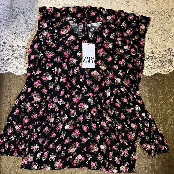 Zara Floral Print Midi Dress - Picture 2 of 6
